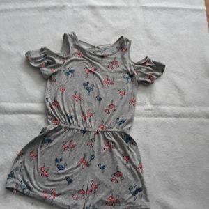 Romper with flamingos